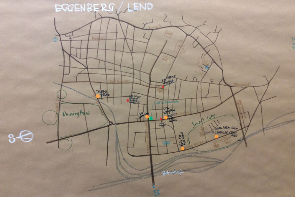 Die Stadt & Das Gute Leben Karte Eggenberg/Lend