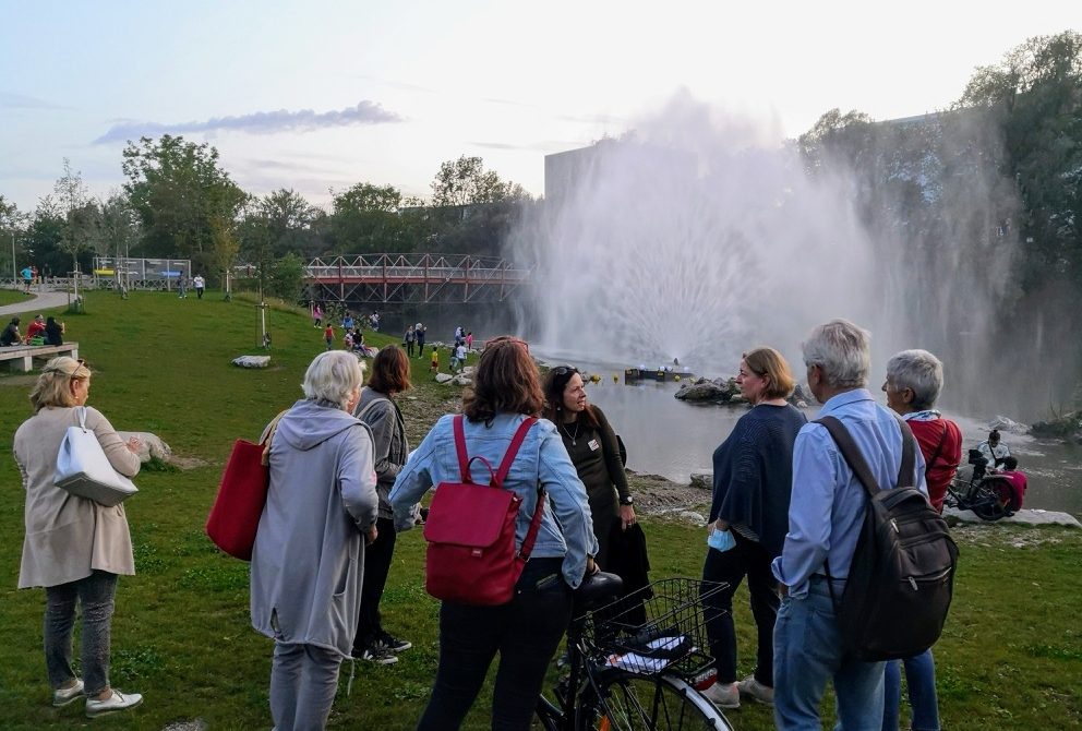 Graz Guides Augartenbucht Wasserfontäne